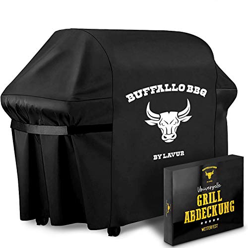 Buffalo BBQ Grillabdeckung wetterfest, Premium Schutz für Ihren Grill - wasserdicht, windfest und langlebig aus hochwertigem Oxfordgewebe - Universelle Größe für Gasgrills und Kugelgrills