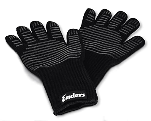 Enders® Grill Handschuhe aus feuerfestem Aramid, 8785, hitzebeständig, Handschuhe für Gas-Grill, BBQ, Backofen, Kamin, sicher und bequem, 2 Stück (1er Pack)