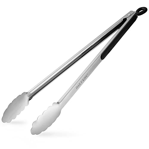 Grillzangen, 17" Extra Lange Küchenzangen, Premium-Edelstahlzangen Zum Kochen, Grillen, Buffet (17" 1PC)