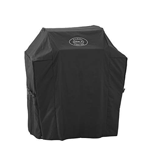 RÖSLE Abdeckhaube BBQ-Station VIDERO G3/G3-S, Hochwertige Schützhülle aus 100% Polyester mit PU-Beschichtung, praktischer Reißverschluss, wetterfeste Abdeckung, Schwarz